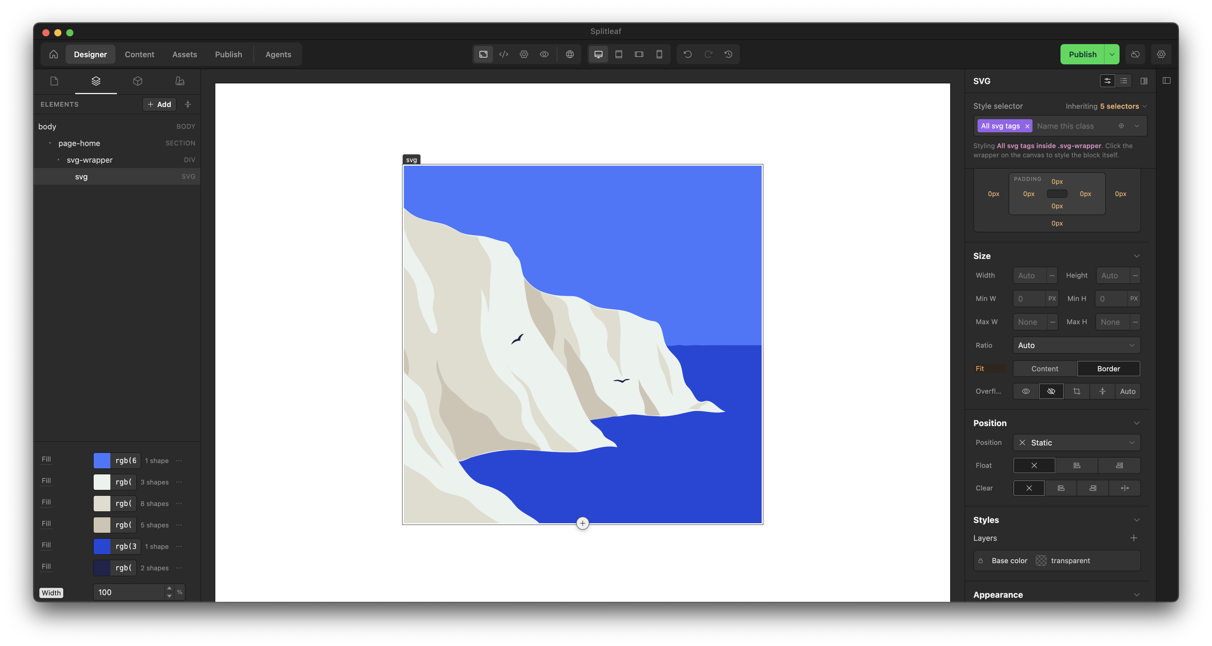 Full SVG color support