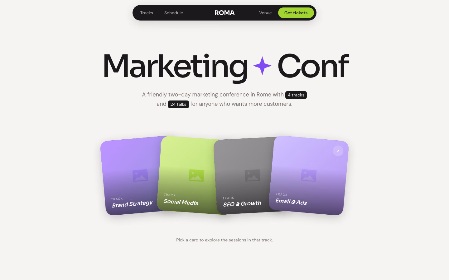 The Marketing conference seed on a computer